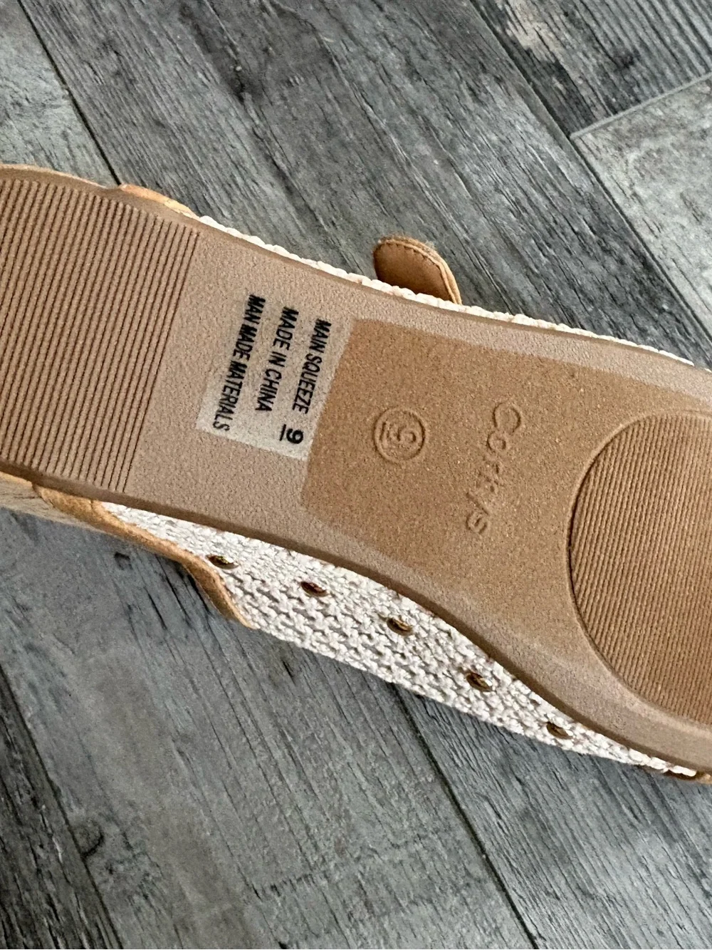 Corkys Cream Crochet Wedge Sandals NEVER WORN